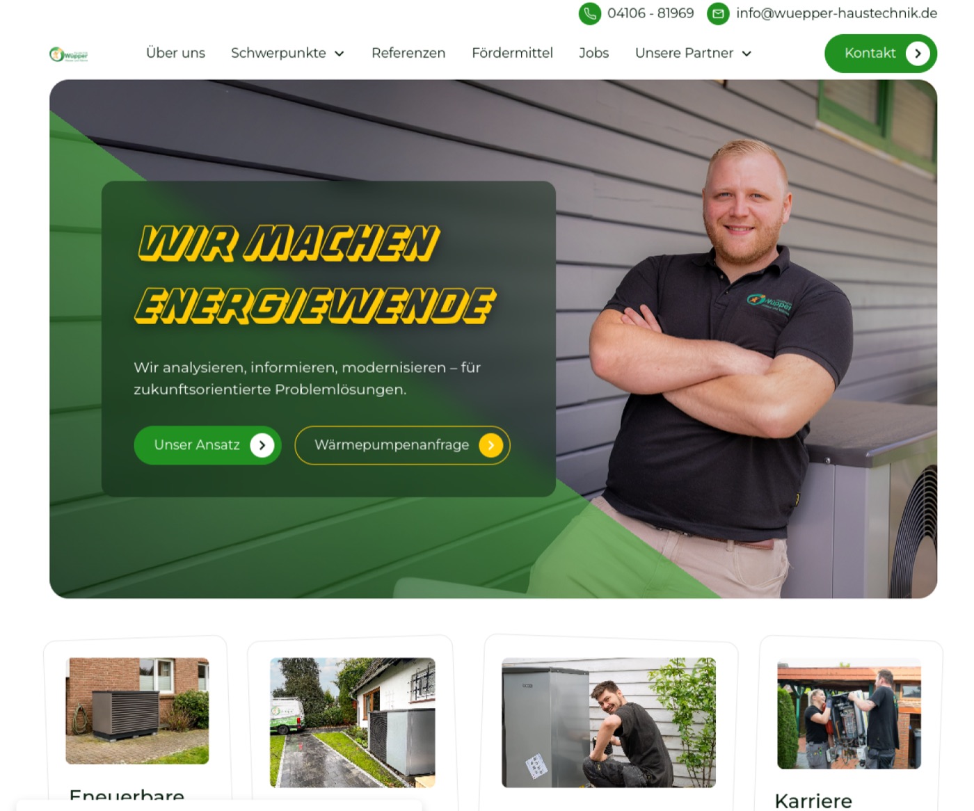 Screenshot Wüpper Haustechnik